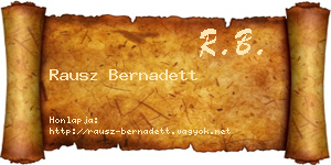 Rausz Bernadett névjegykártya