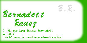 bernadett rausz business card